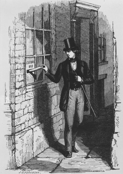 Dickens umístí svůj první literární příspěvek do pole editoru od English School